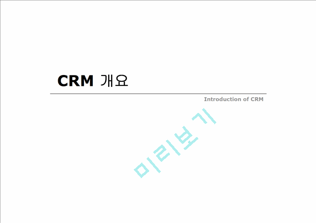 [사업제안서] (주)글로벌스카이 CRM   (3 )